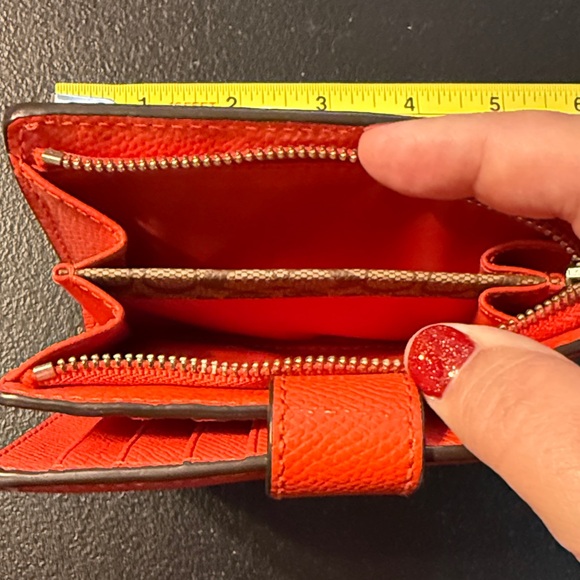 Coach Orange Leather Wallet - Picture 5 of 6